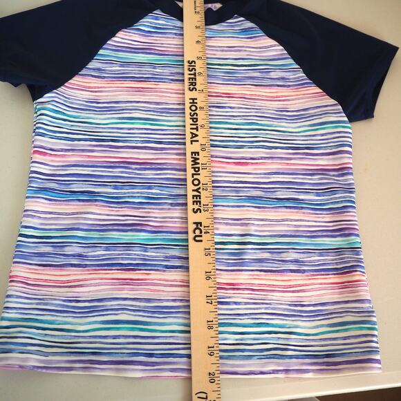 Athleta Girl Swim Rash Guards Youth Size XL/14 Lot of 2 Floral Multi Color - Picture 4 of 14